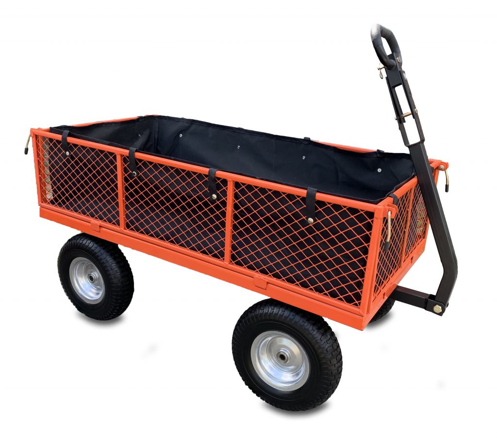 Garden Trolley Large, 350kg, Flat Free Tyres, Drop Sides Sherpa Tools